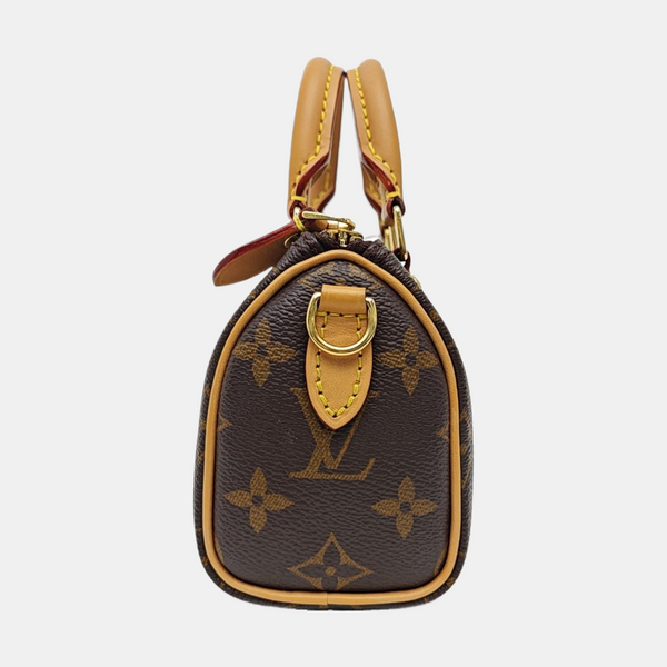 SPEEDY Nano Monogram Coated Canvas Brown