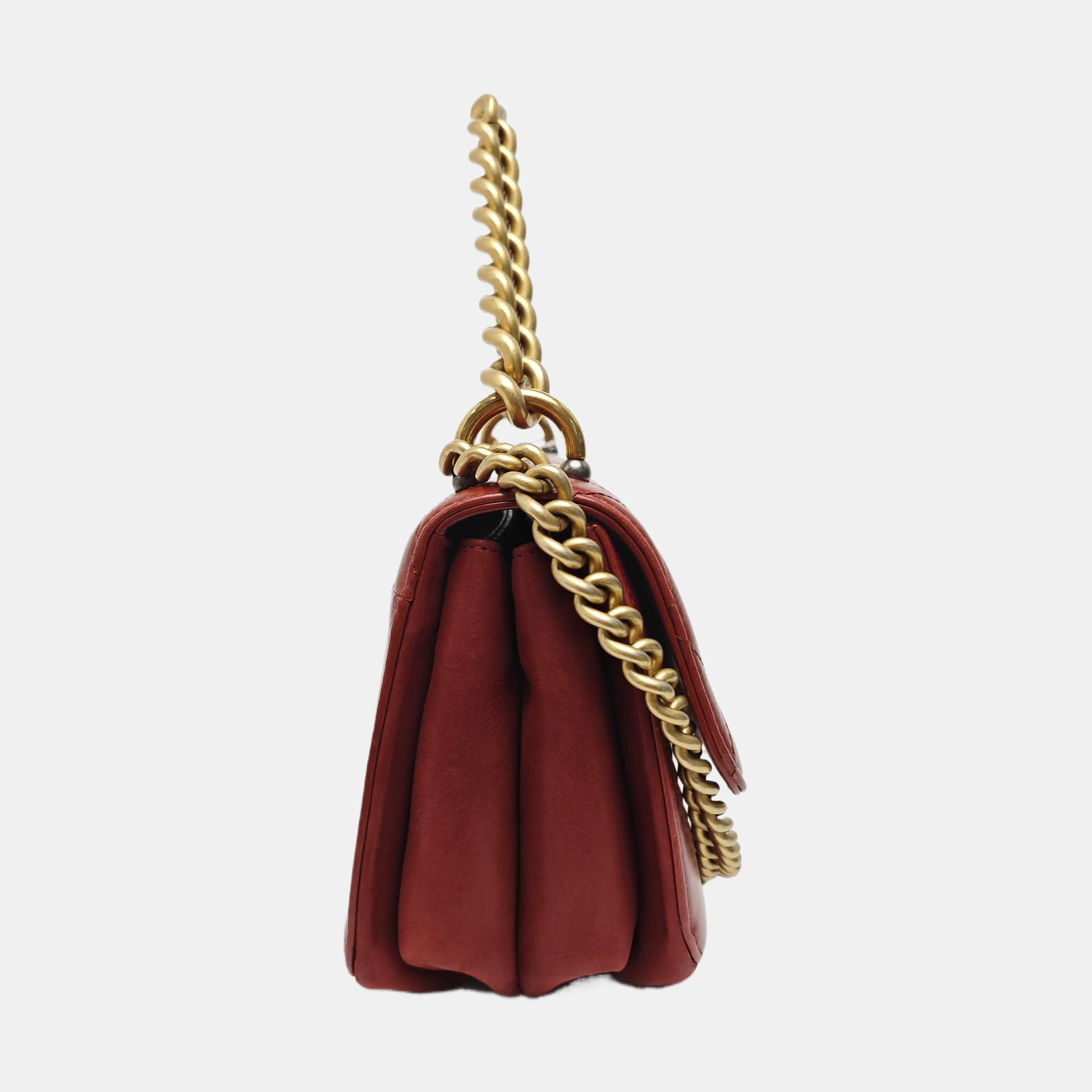 Quilted Calfskin Shoulder Bag Red