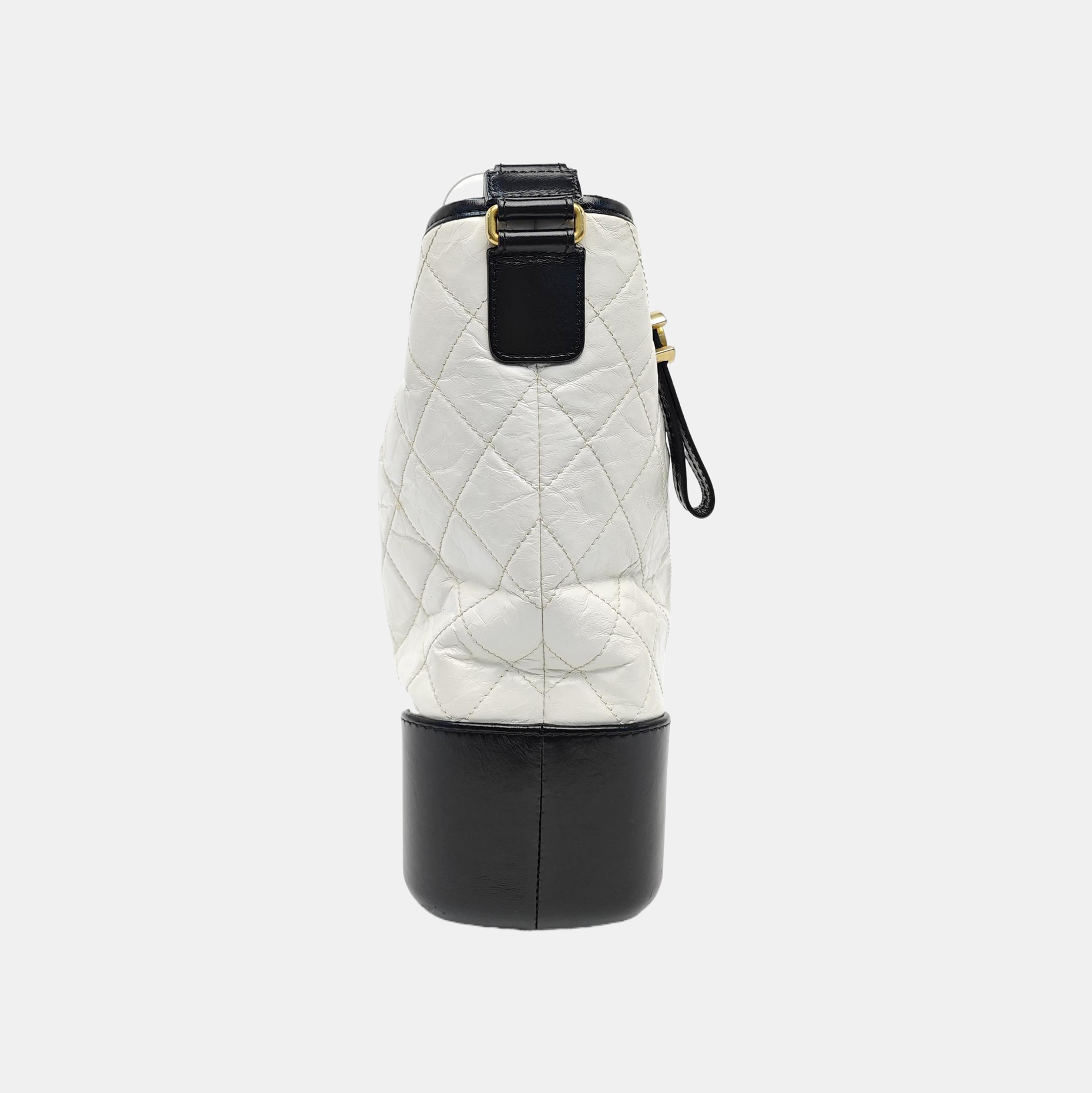 GABRIELLE Large Quilted Calfskin White