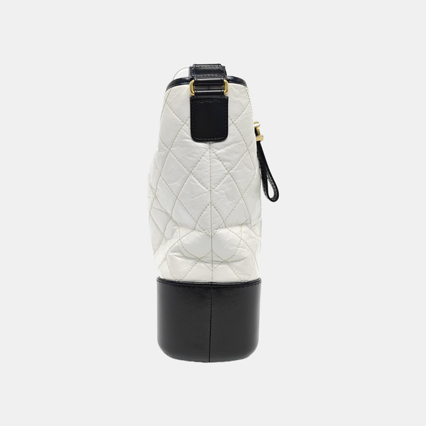 GABRIELLE Large Quilted Calfskin White