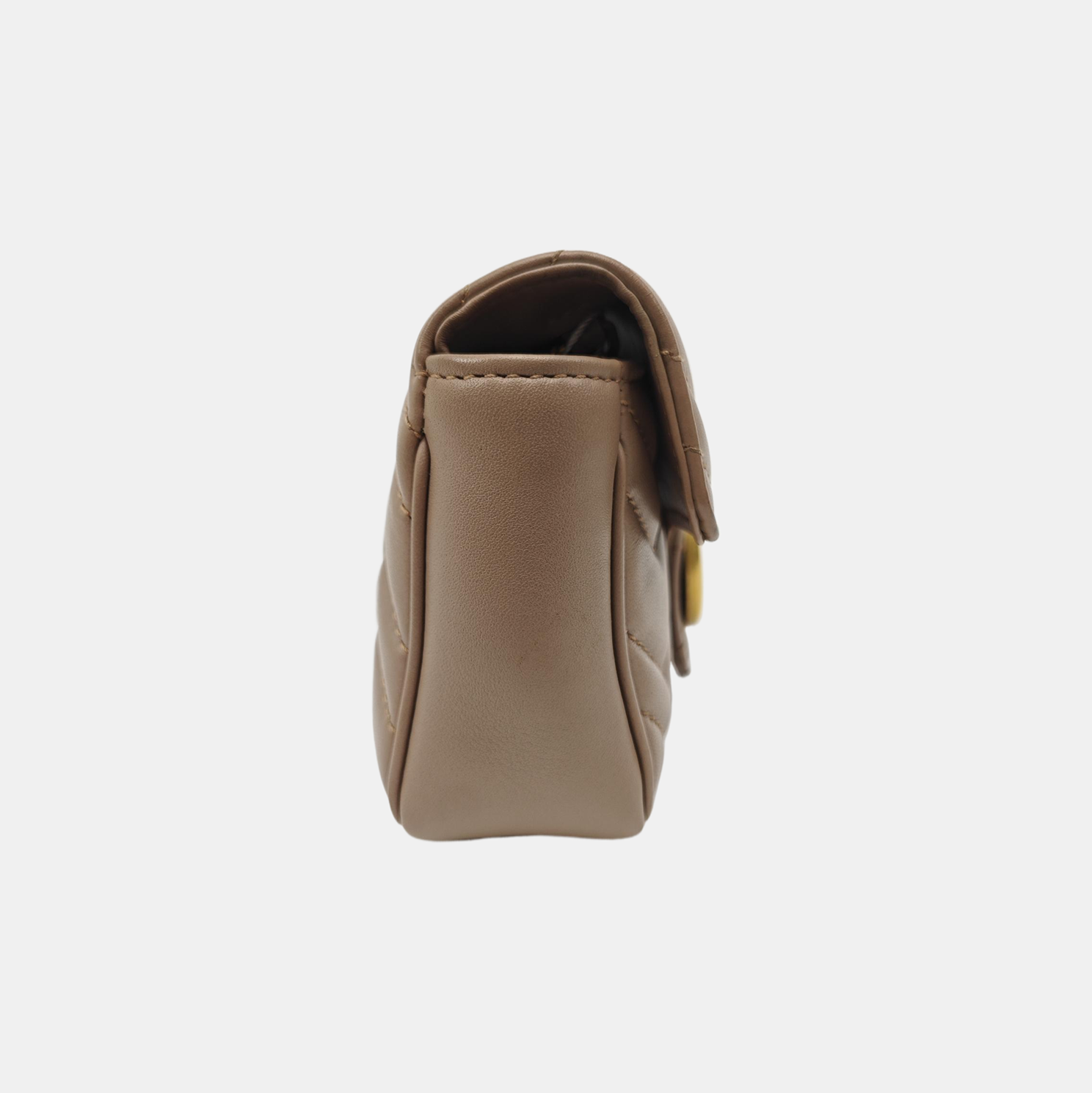GG Marmont Mini Quilted Calfskin Beige