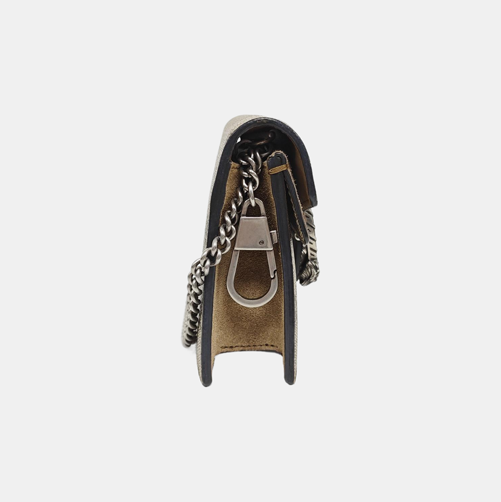 Dionysus Super Mini Monogram Coated Canvas Beige