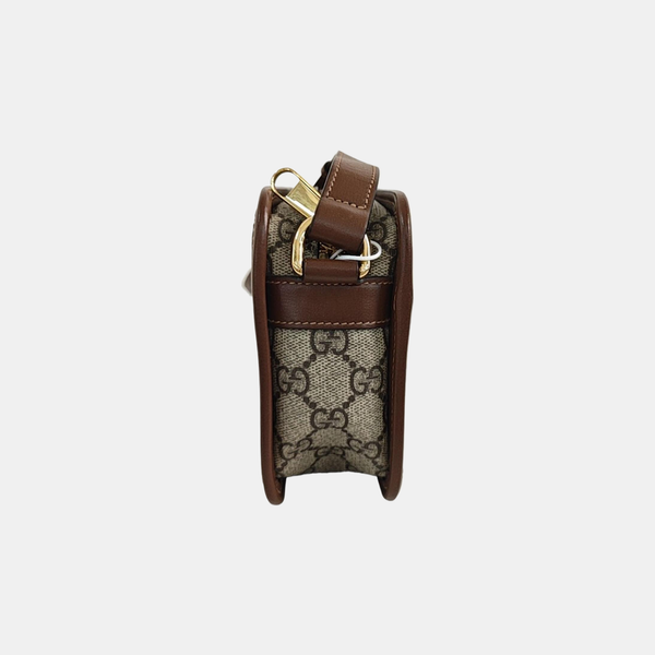 GG Supreme Mini Monogram Coated Canvas Beige