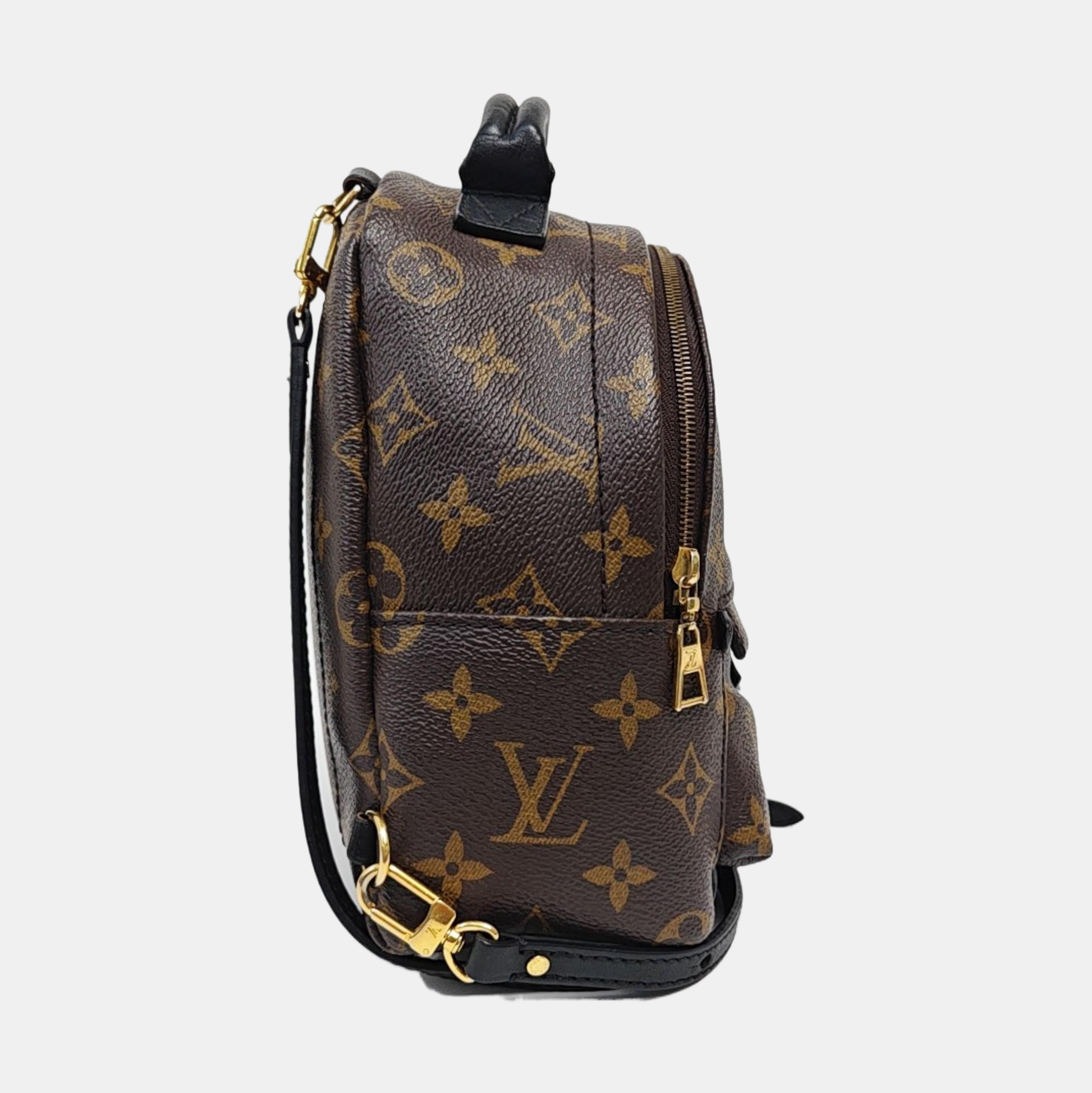 PALM SPRINGS Mini Monogram Coated Canvas Brown