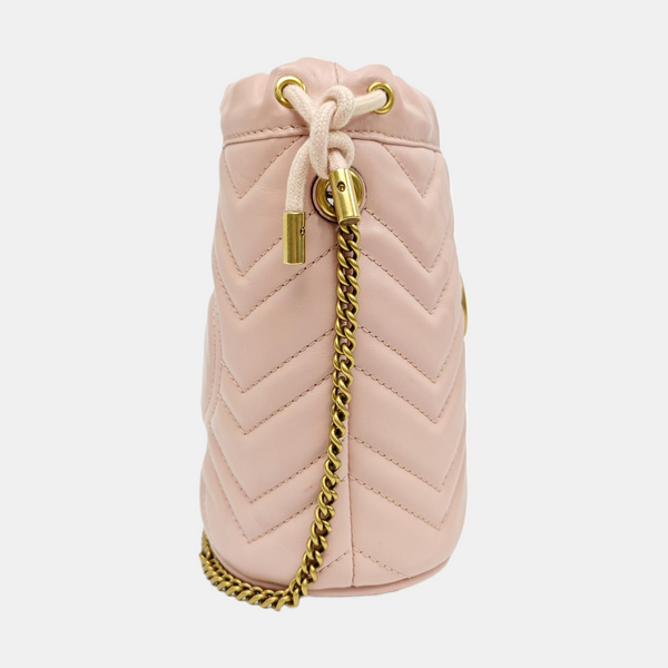 GG Marmont Mini Quilted Calfskin Pink
