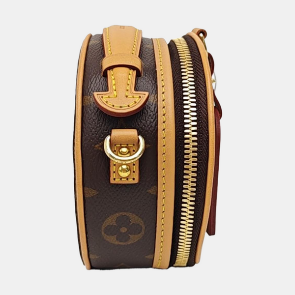 BOITE CHAPEAU Mini Monogram Coated Canvas Brown
