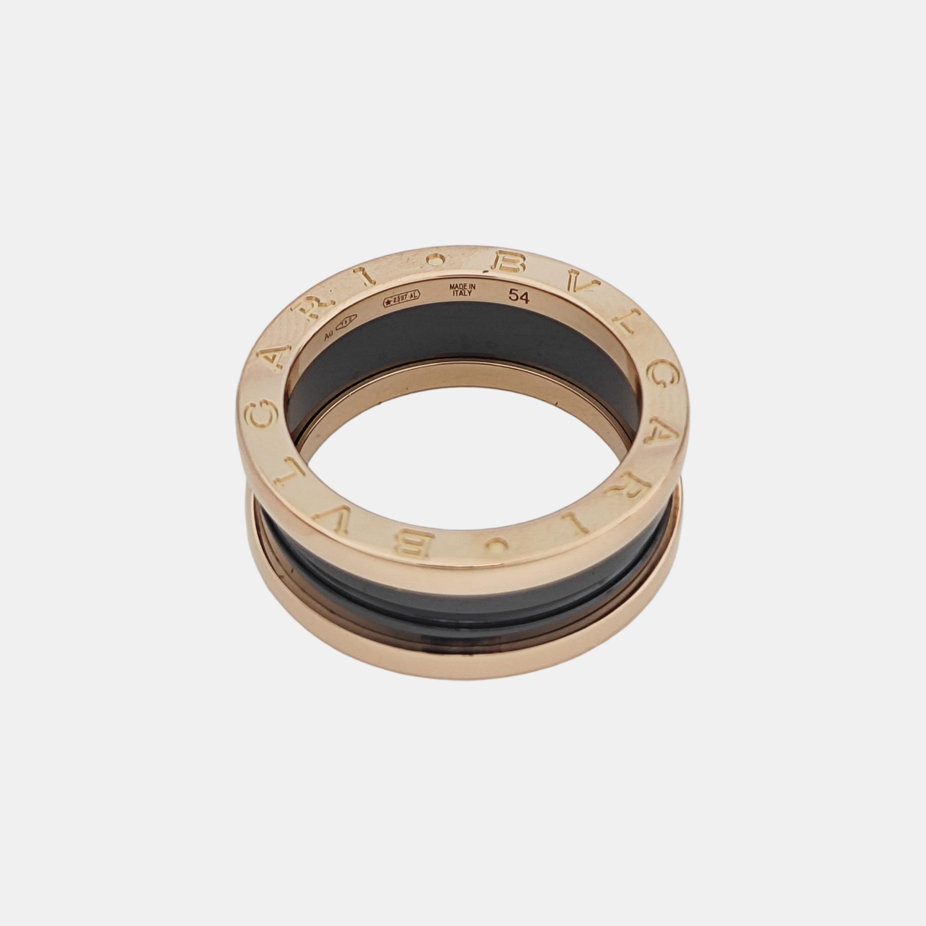 B.ZERO1 18k Rose Gold Ring EU 54