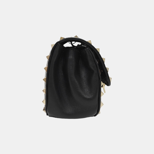 Rockstud Calfskin Black