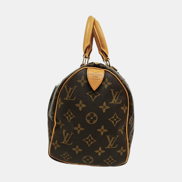 SPEEDY 25 Monogram Coated Canvas Brown
