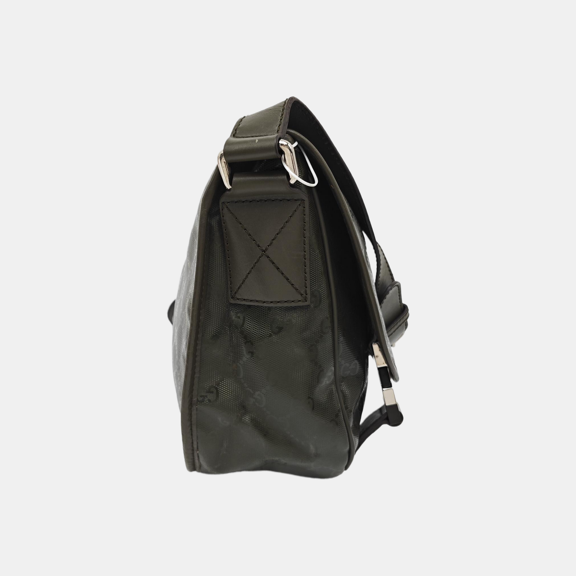 GG Imprime Monogram Coated Canvas Green