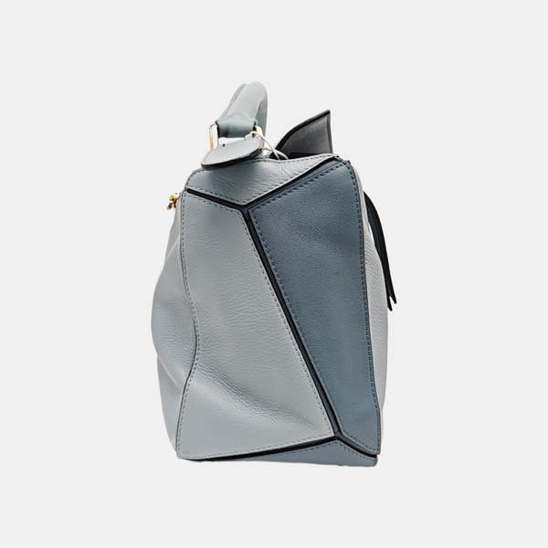 Puzzle Medium Calfskin Blue