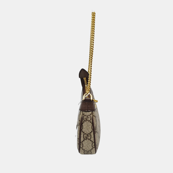 Ophidia Mini Monogram Coated Canvas Beige