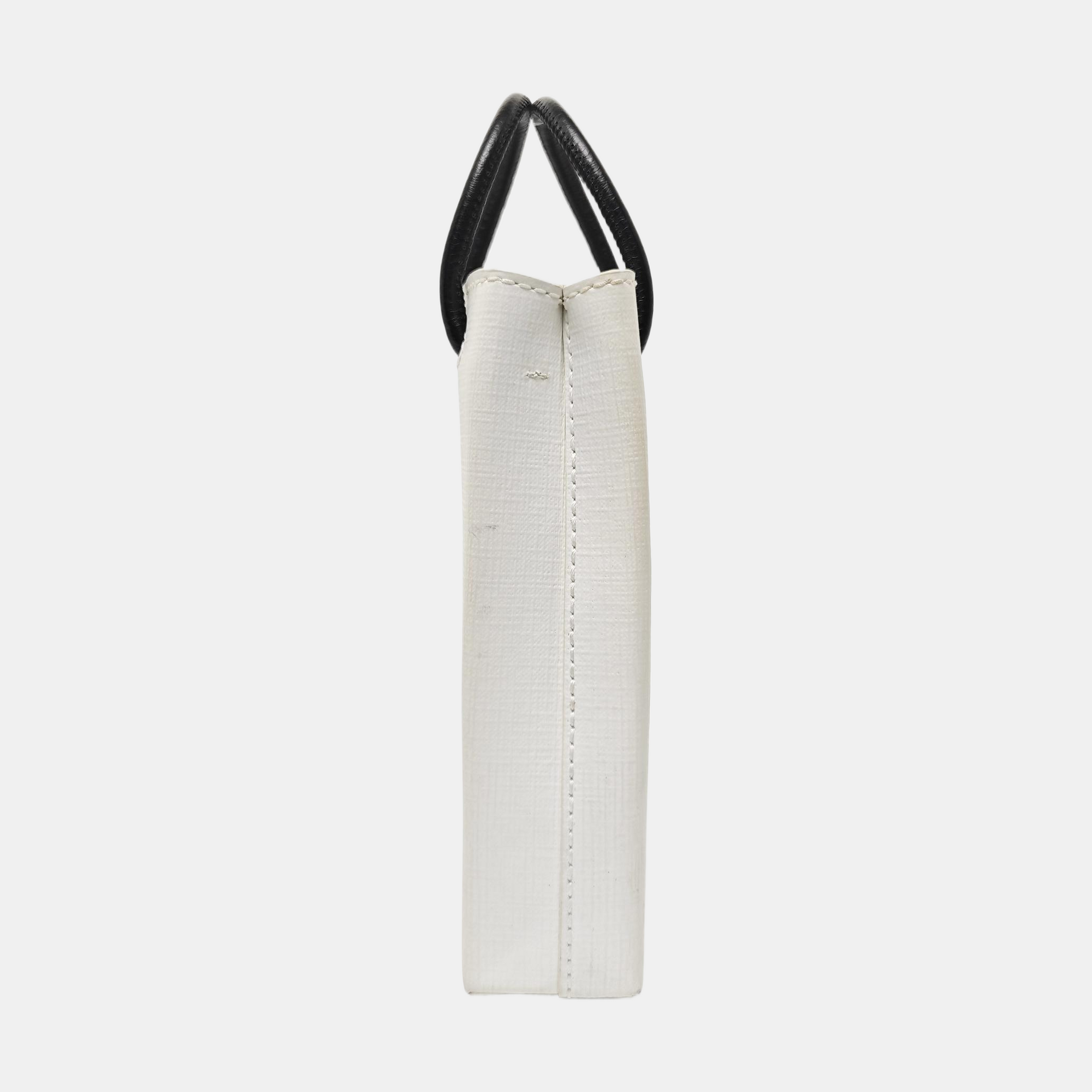 Shopping Bag Calfskin White