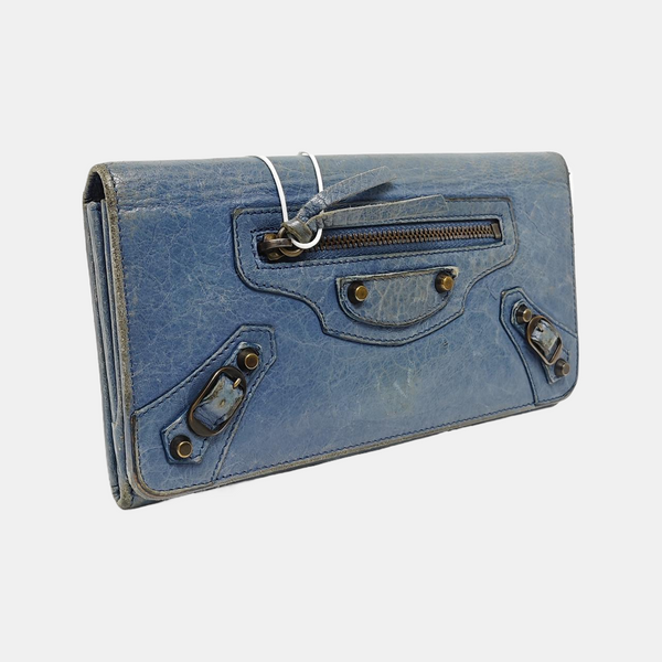 Authenticated pre-owned  Classic City Lambskin Blue Wallet - Wallet at Looply