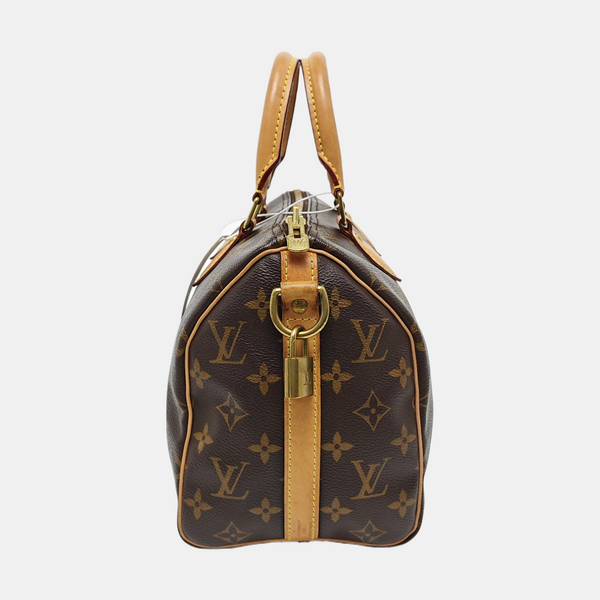 SPEEDY 25 Monogram Coated Canvas Brown