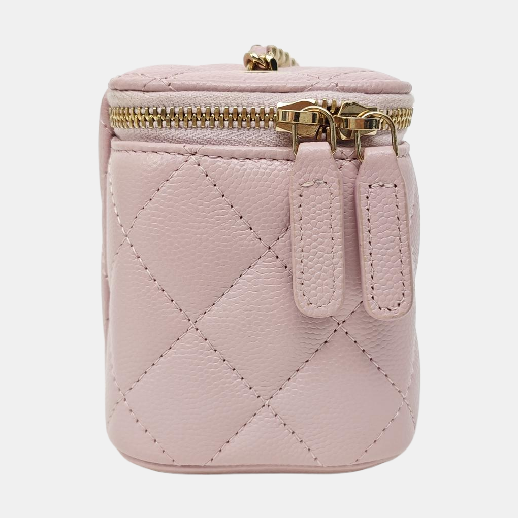 Quilted Calfskin Shoulder Bag Pink