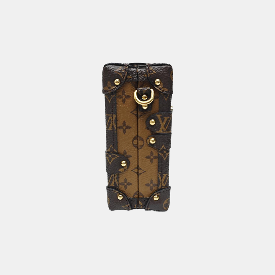 PETITE MALLE Monogram Coated Canvas Brown