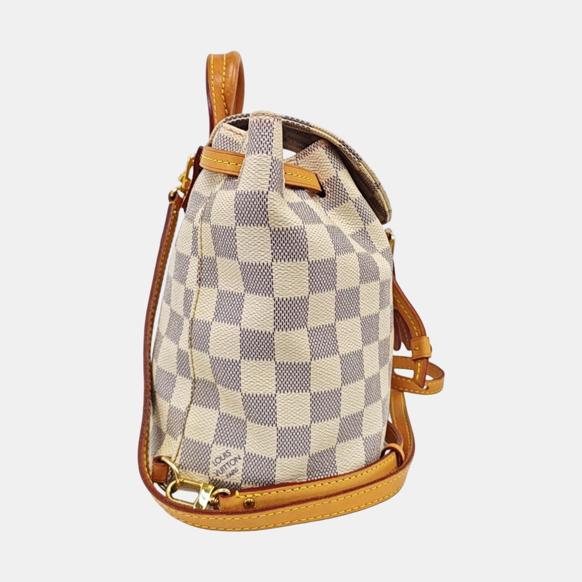 SPERONE BB Damier Azur Coated Canvas White