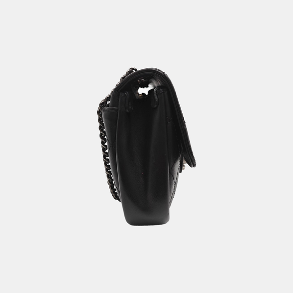 Quilted Calfskin Shoulder Bag Black