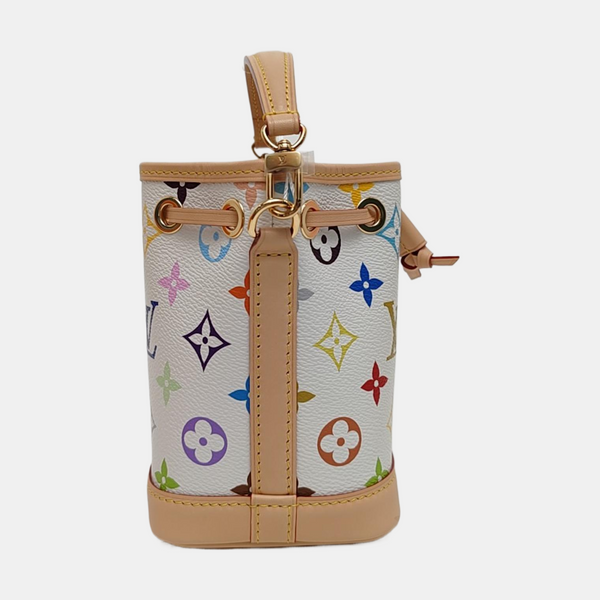 LV × TM NOÉ Nano Monogram Coated Canvas White