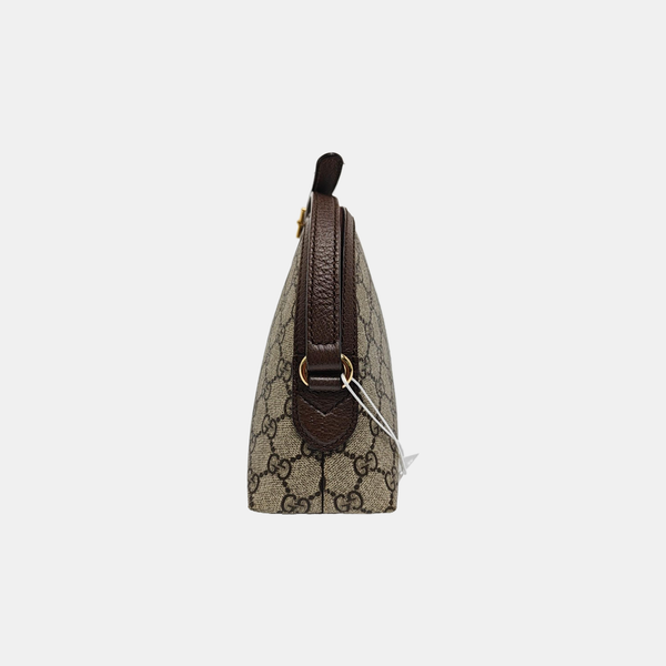 Ophidia Small Monogram Coated Canvas Beige