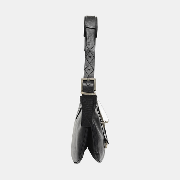 Calfskin Top Handle Bag Black