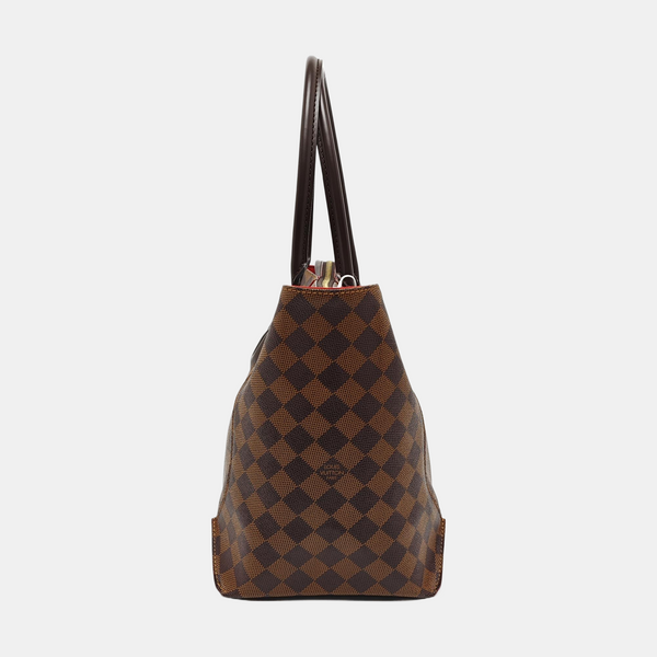 CAÏSSA MM Damier Ebene Coated Canvas Brown
