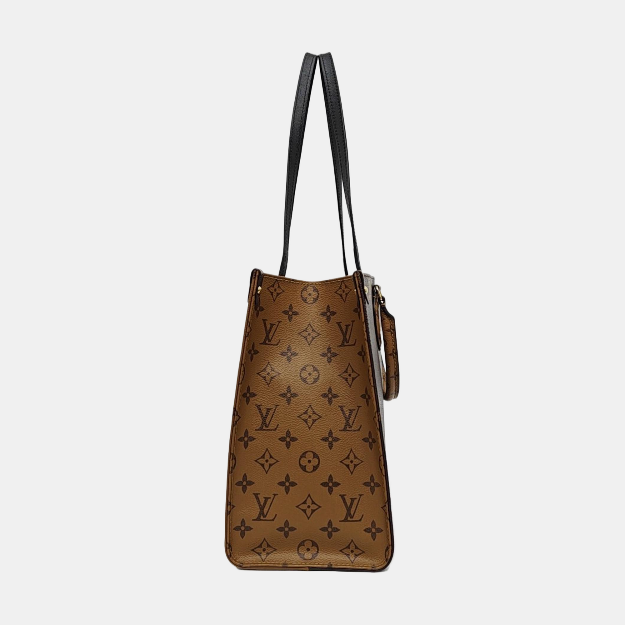 ONTHEGO MM Monogram Coated Canvas Brown