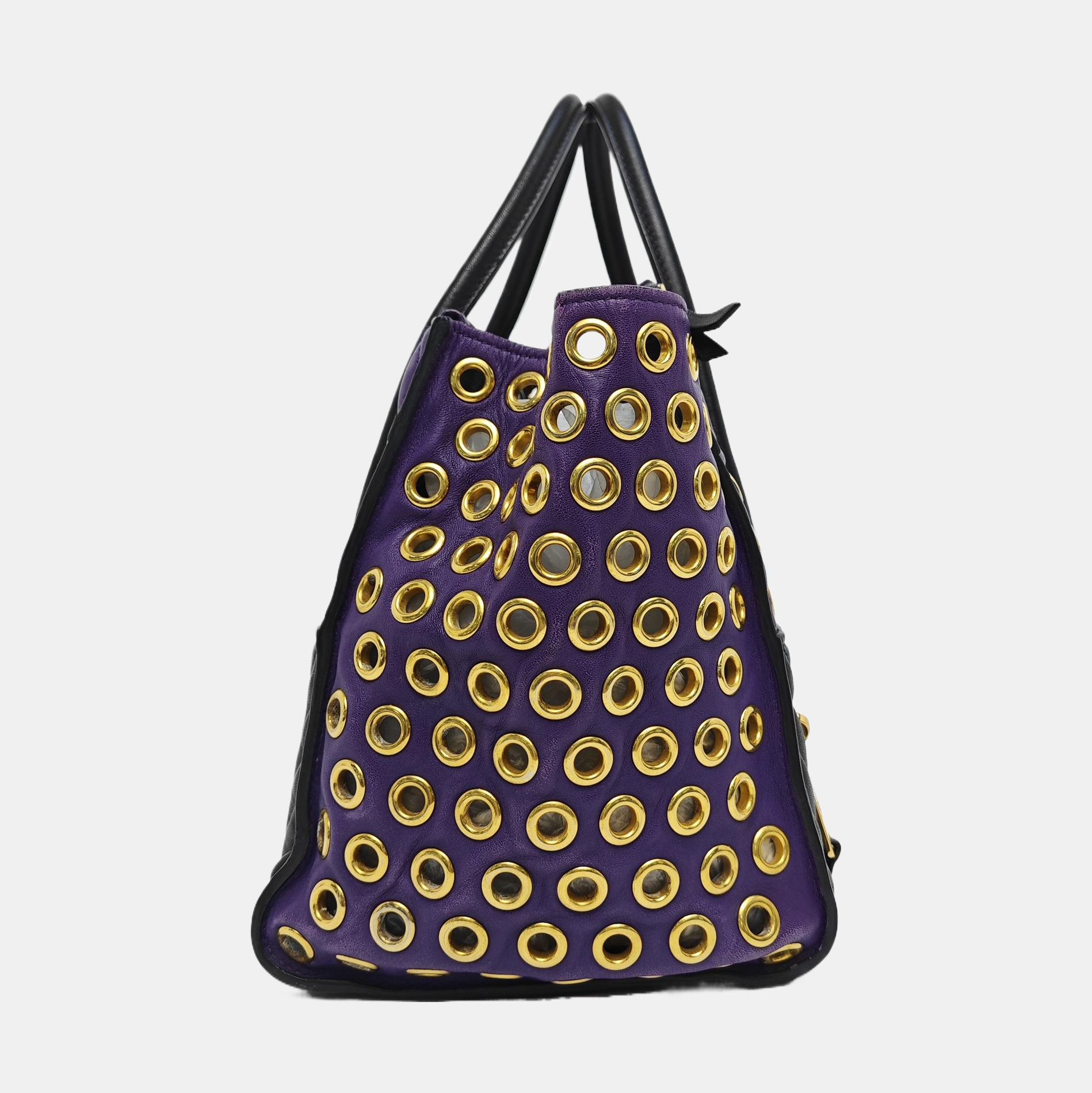 Zipper Wallet Quilted Lambskin Purple