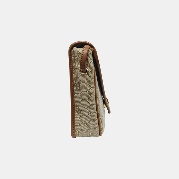 Vintage Honeycomb Coated Canvas Beige