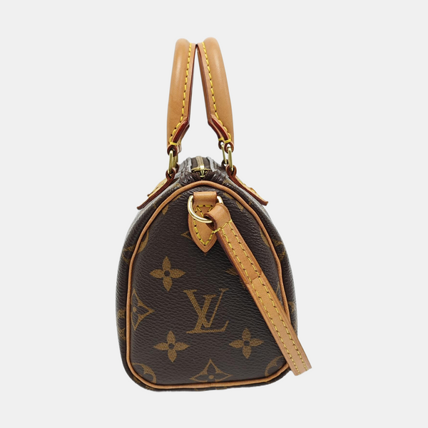 SPEEDY Nano Monogram Coated Canvas Brown
