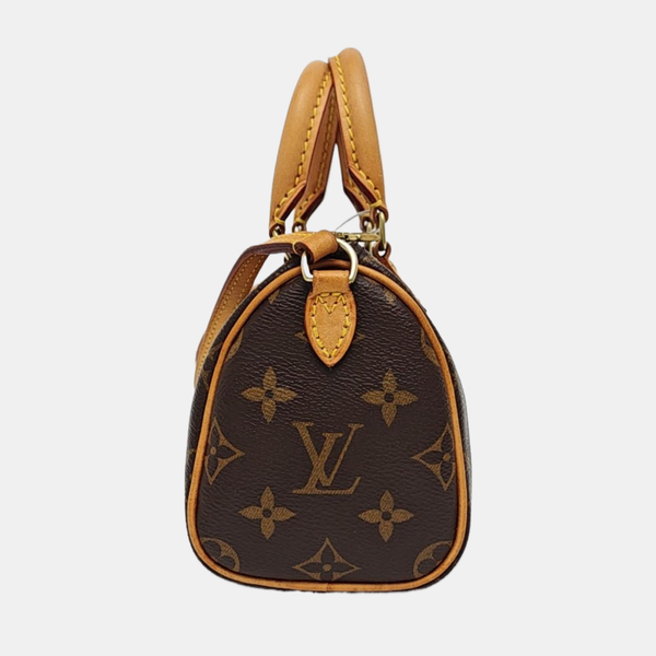 SPEEDY Nano Monogram Coated Canvas Brown