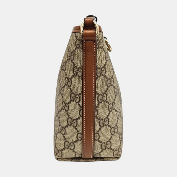 GG Emblem Monogram Coated Canvas Beige
