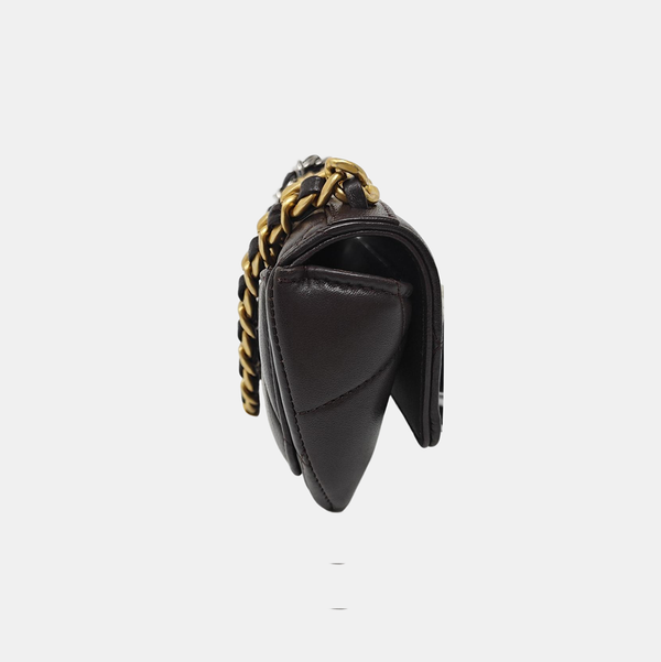 CHANEL 19 Quilted Lambskin Brown