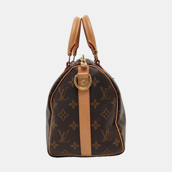 SPEEDY 25 Monogram Coated Canvas Brown