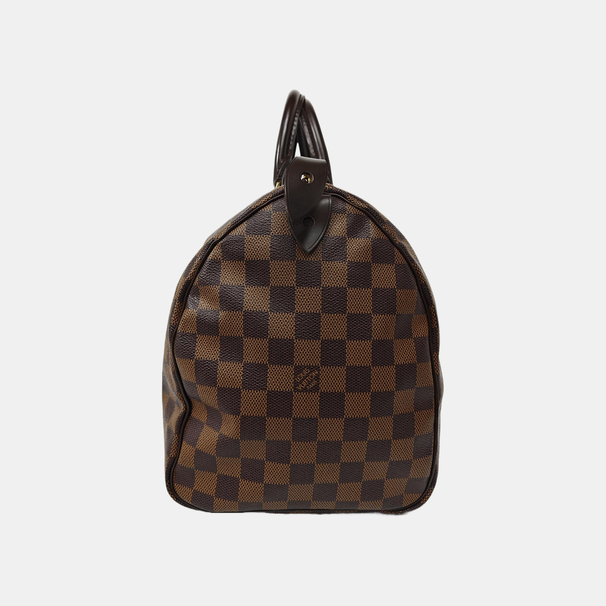 SPEEDY 35 Damier Ebene Coated Canvas Brown