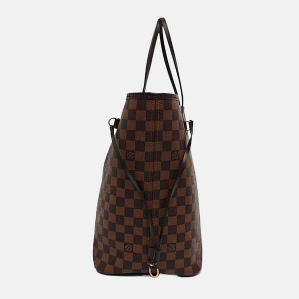 NEVERFULL GM Damier Ebene Coated Canvas Brown