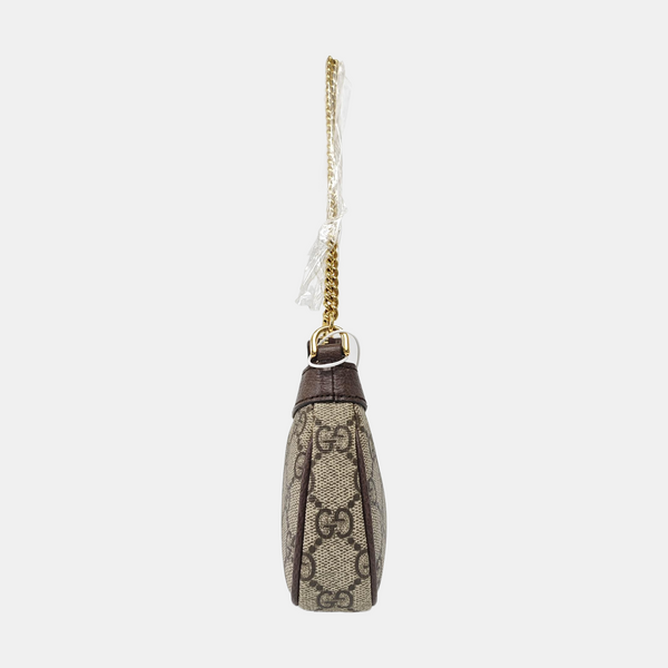 Ophidia Mini Monogram Coated Canvas Beige