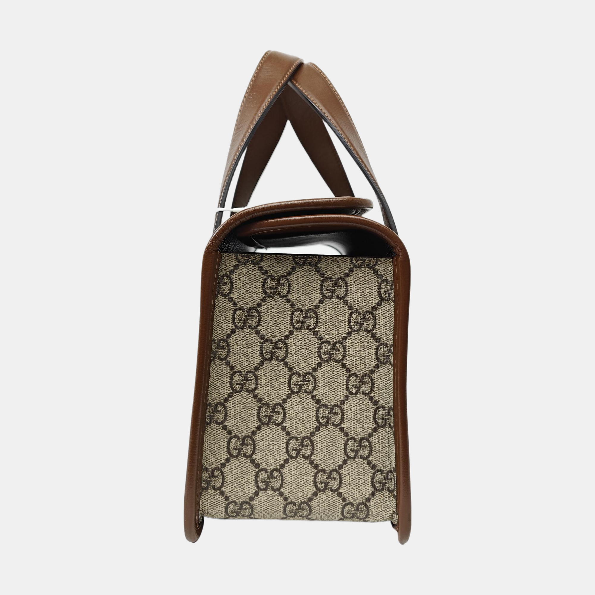 Horsebit 1955 Small Monogram Coated Canvas Beige