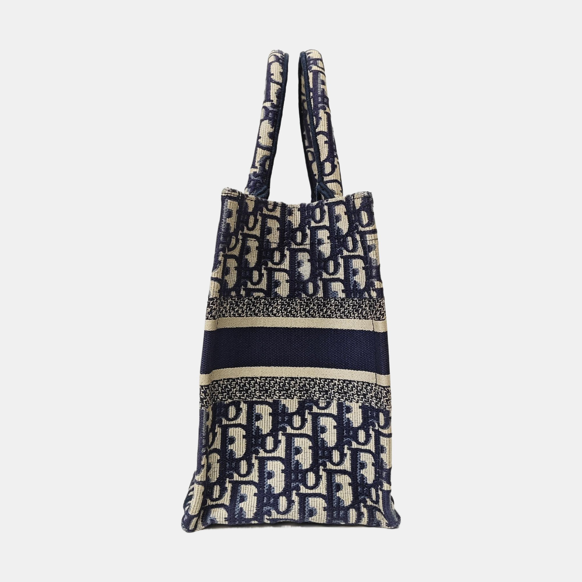 Book Tote Small Oblique Canvas Blue