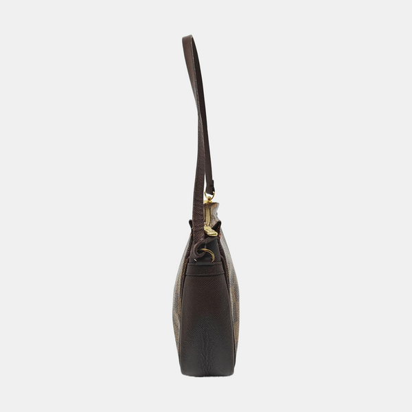 TROUSSE MAKE UP Damier Ebene Coated Canvas Brown