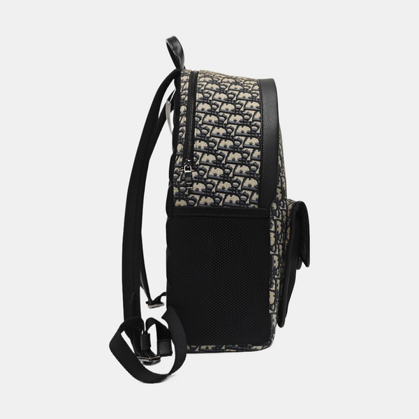 Oblique Canvas Backpack Blue