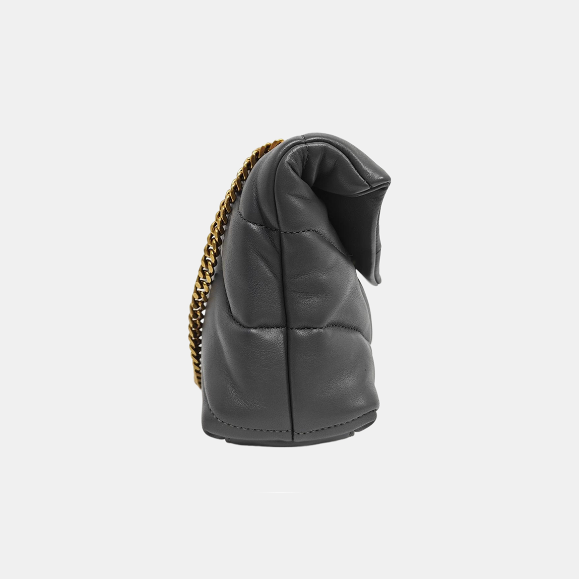 PUFFER Mini Chevron Lambskin Gray