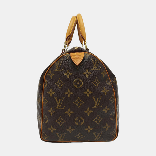SPEEDY 30 Monogram Coated Canvas Brown