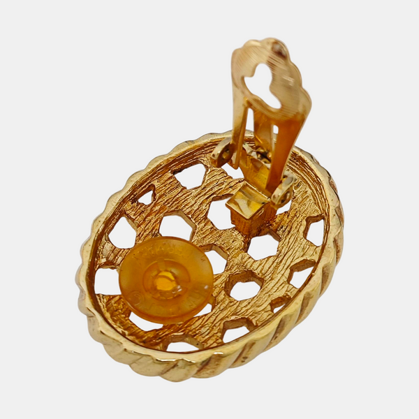 Metal Gold Clip On Earrings