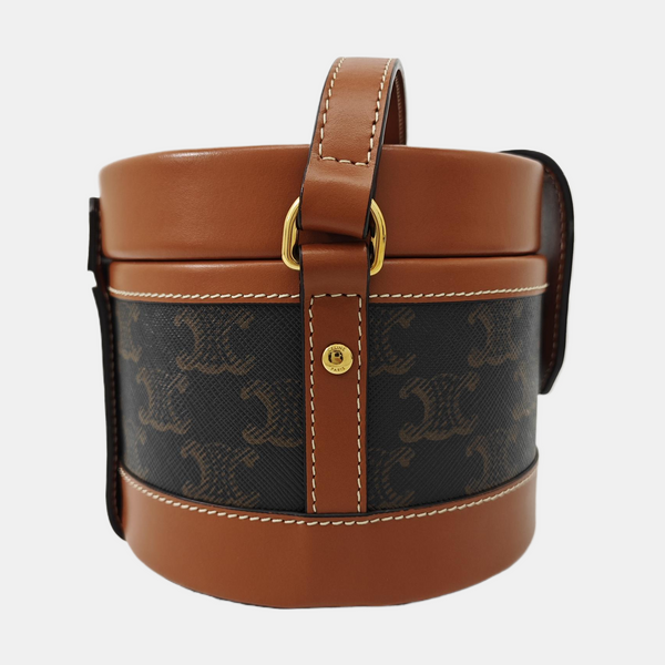 TRIOMPHE Small Coated Canvas Brown