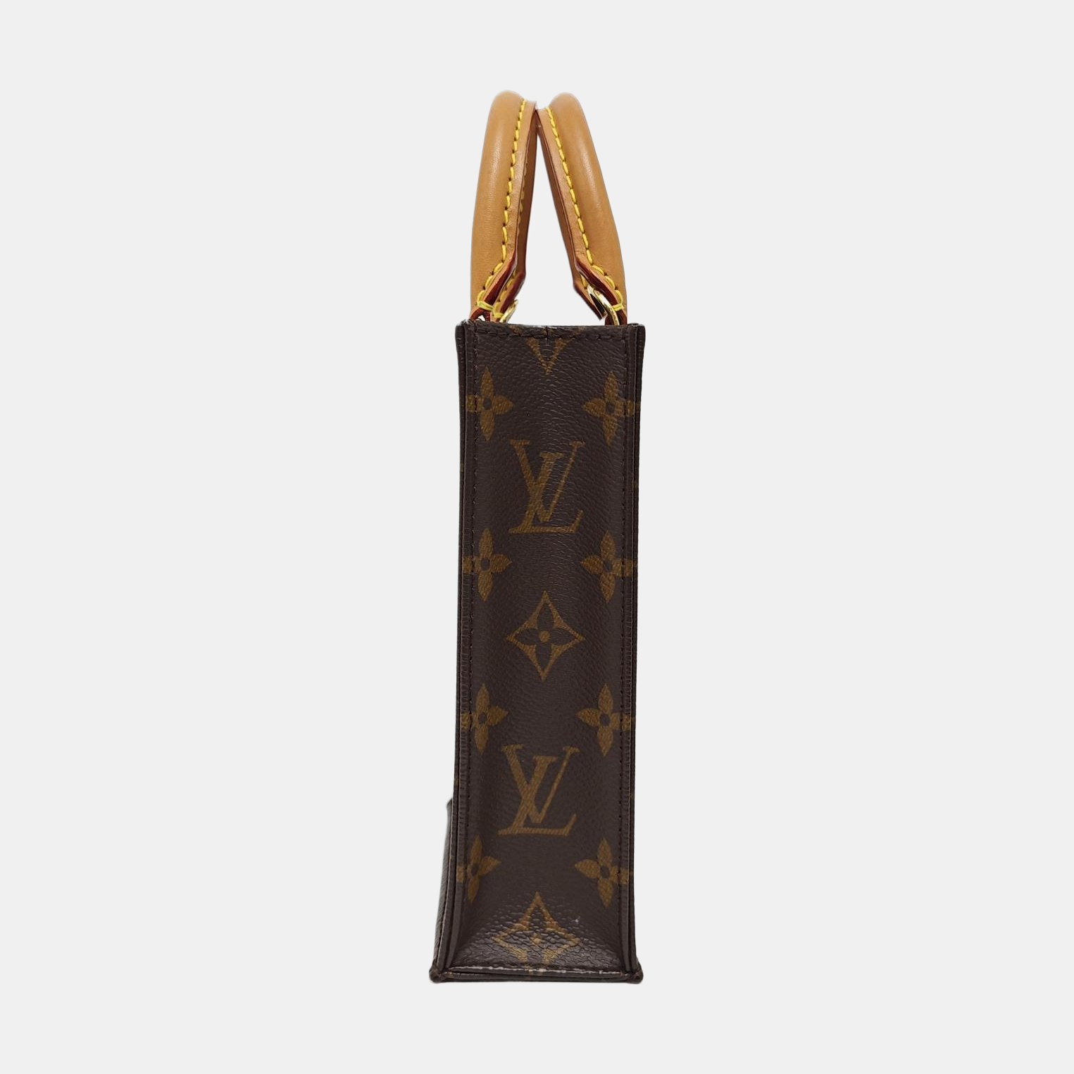 SAC PLAT Mini Monogram Coated Canvas Brown