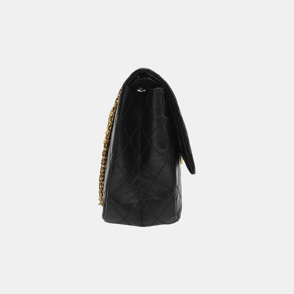 2.55 Maxi Quilted Calfskin Black