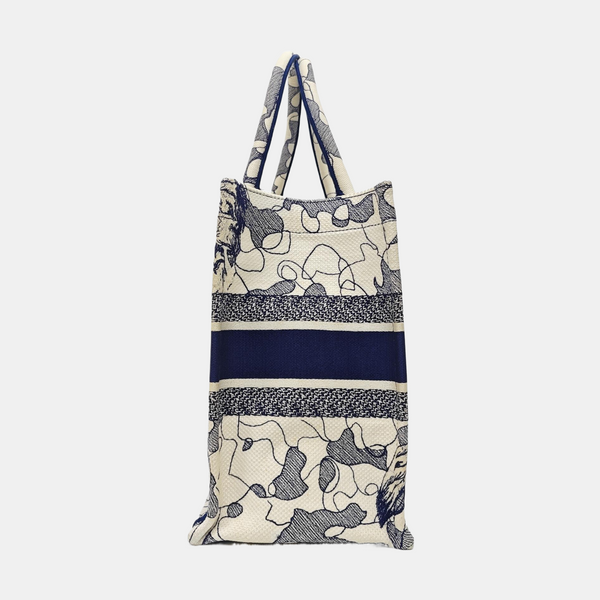 Book Tote Medium Canvas Blue