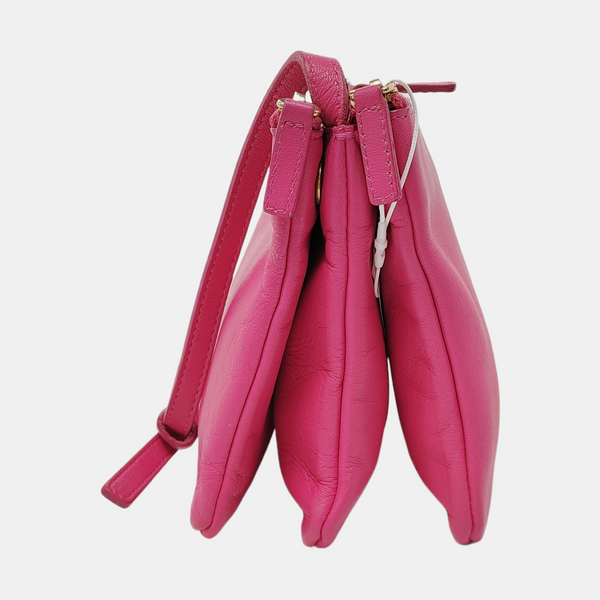 Authenticated pre-owned  TRIO Small Calfskin Pink - Crossbody Bag at Looply
